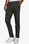 Pantalon chino en gabardine vert foncé