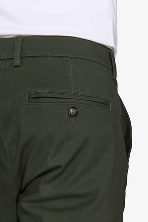 Green gabardine chinos