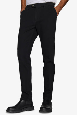 Black gabardine chinos