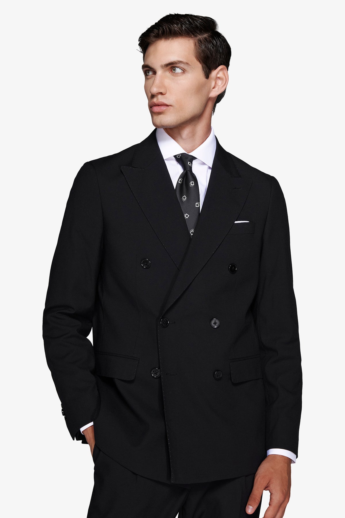 Giacca doppiopetto nera
