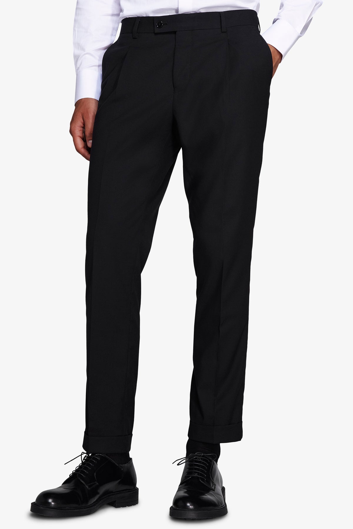 Pantaloni classici con pinces neri