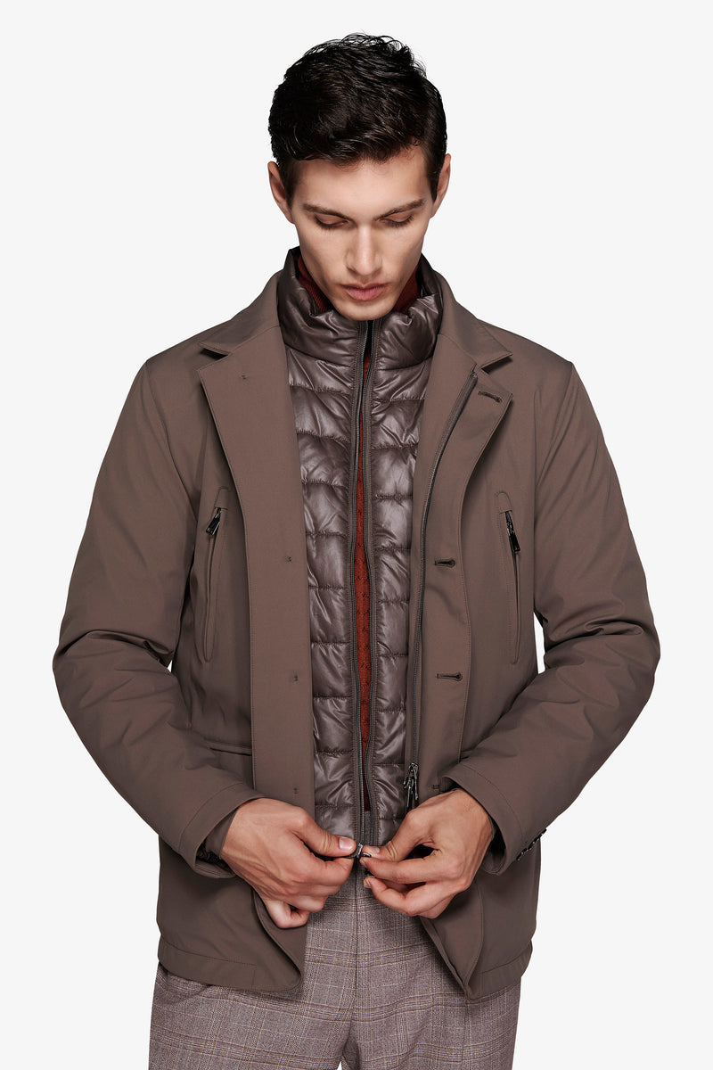 Field jacket tecnica tortora