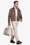 Taupe ecosuede short jacket