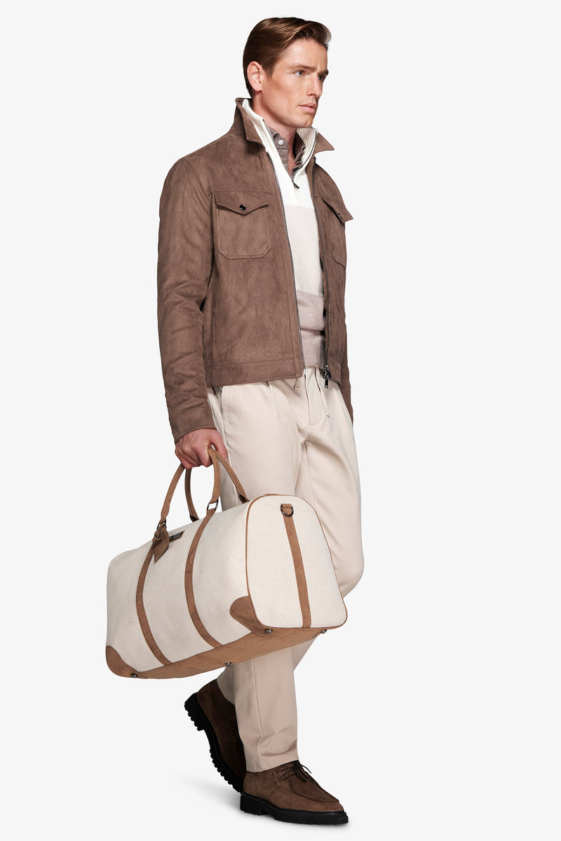 Taupe ecosuede short jacket