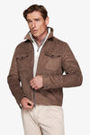 Taupe ecosuede short jacket