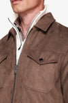 Taupe ecosuede short jacket
