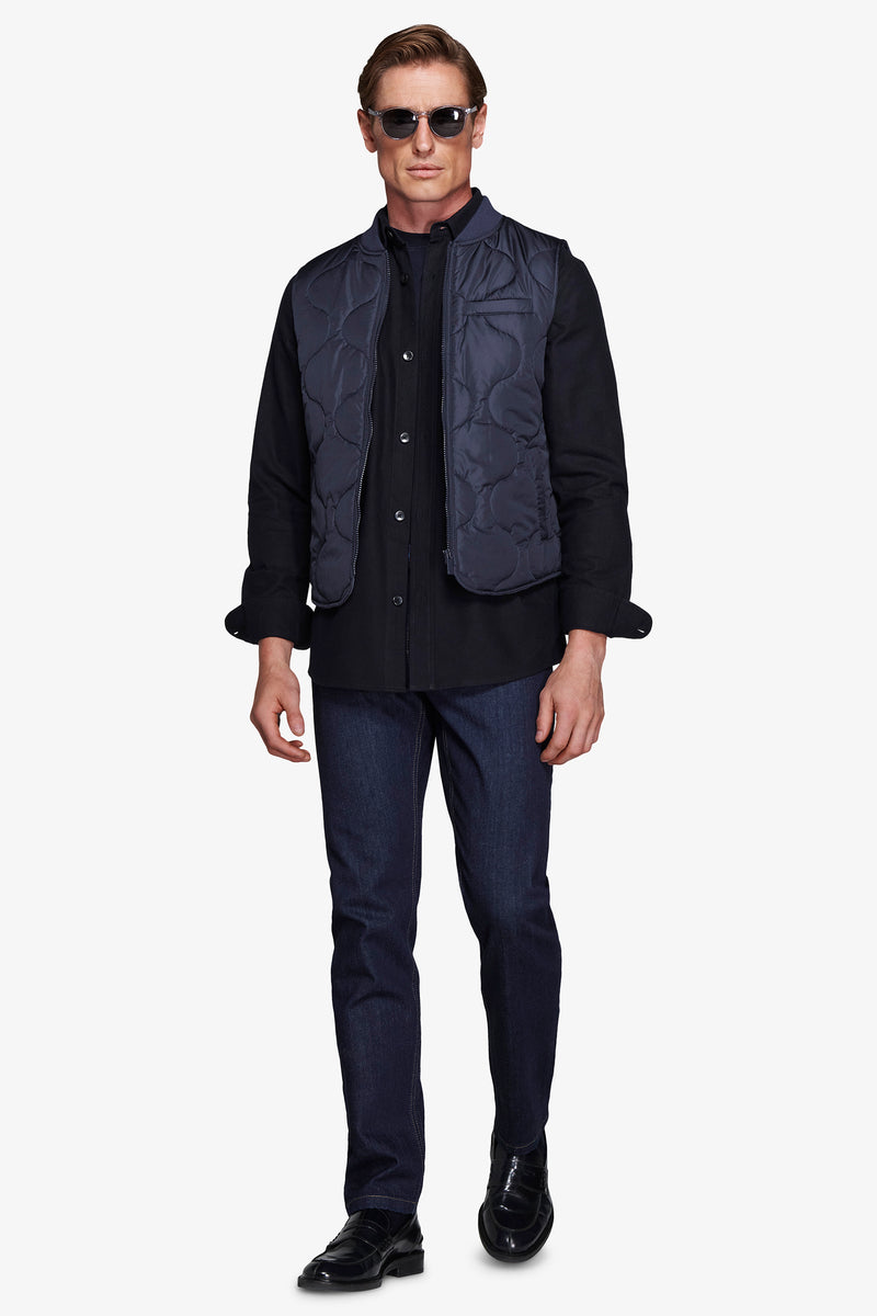 Gilet trapuntato blu