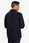 Overshirt effetto flanella blu