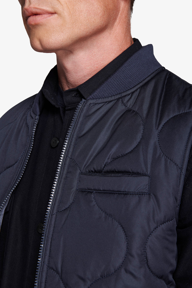 Gilet trapuntato blu