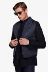 Gilet trapuntato blu