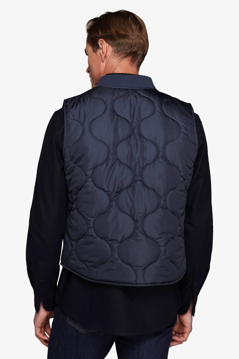 Gilet trapuntato blu
