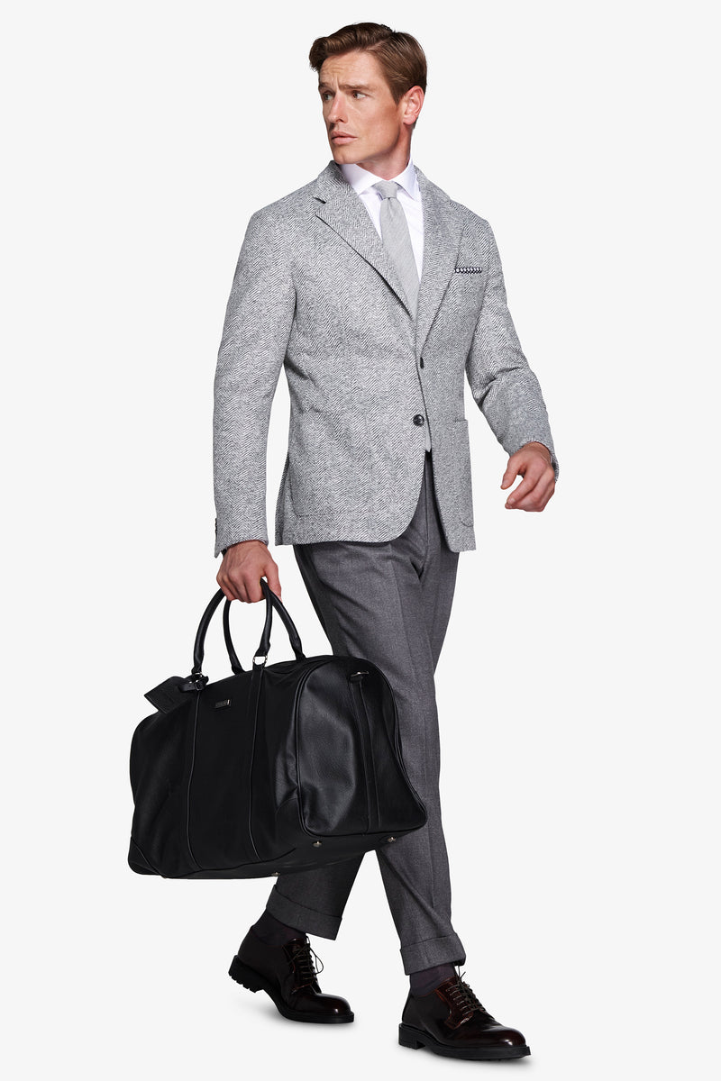 Giacca jersey spigata grigio medio