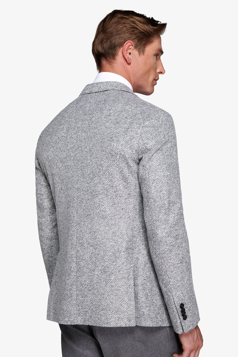 Giacca jersey spigata grigio medio