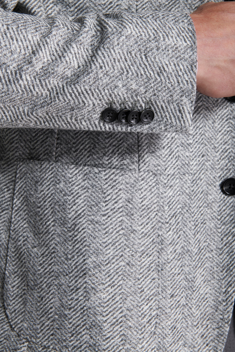 Giacca jersey spigata grigio medio