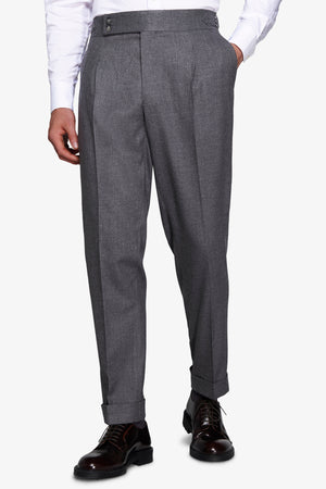 Gray flannel effect trousers