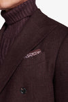 Giacca doppiopetto effetto flanella bordeaux