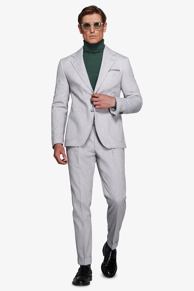 Giacca effetto flanella grigio chiaro