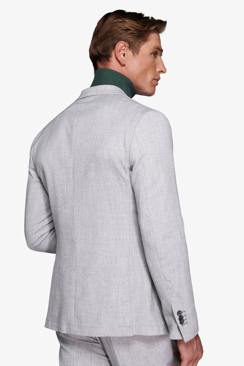 Giacca effetto flanella grigio chiaro