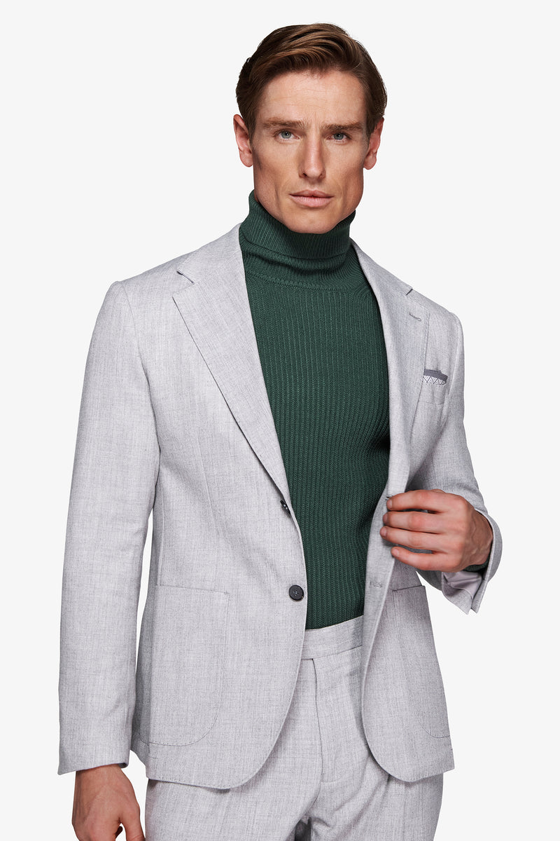 Giacca effetto flanella grigio chiaro