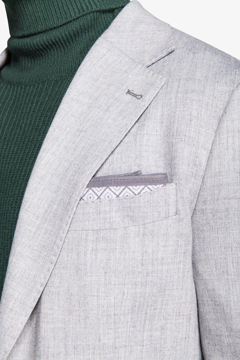 Giacca effetto flanella grigio chiaro