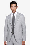 Giacca gessata grigio chiaro