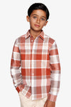 Chemise à carreaux orange Kids