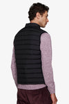 Gilet full zip trapuntato nero