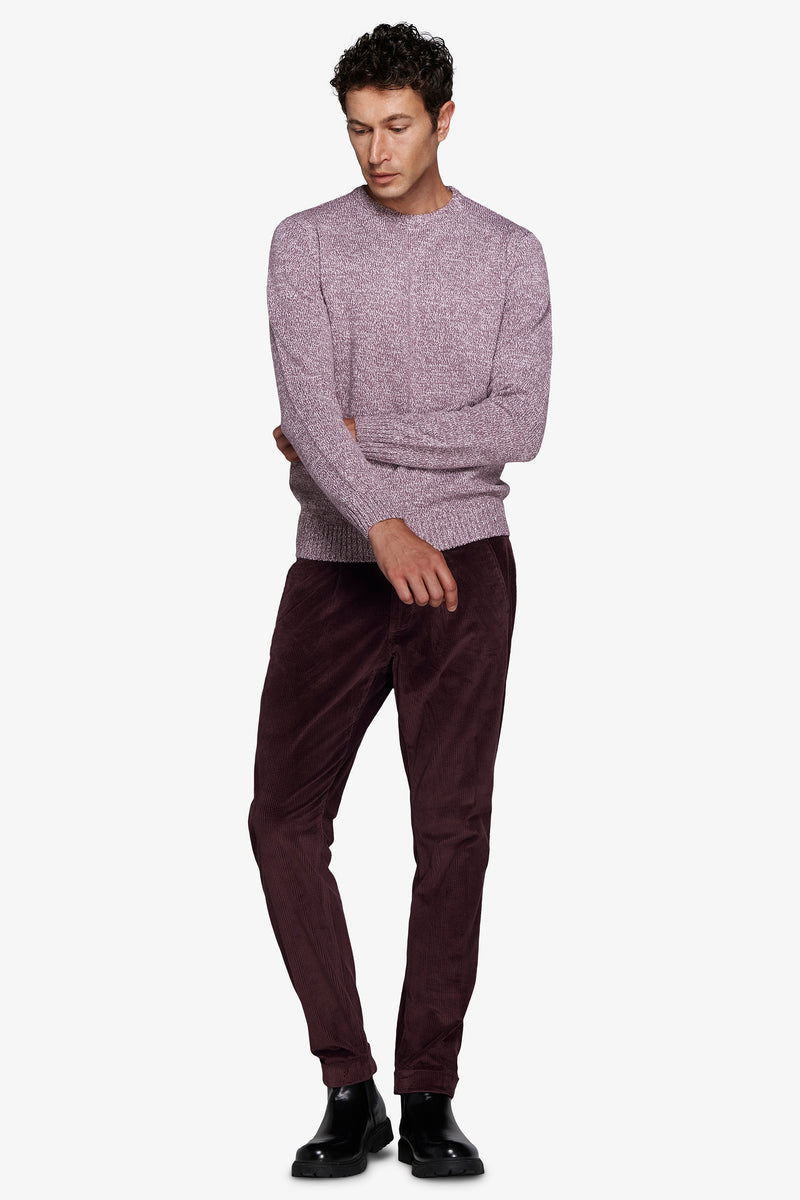 Maglia girocollo mouline' cipolla