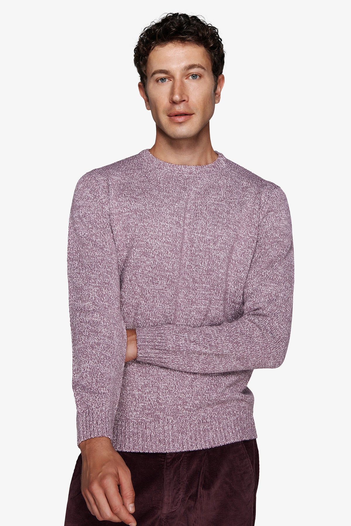 Maglia girocollo mouline' cipolla