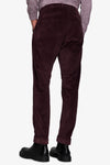 Pantaloni velluto millerighe bordeaux
