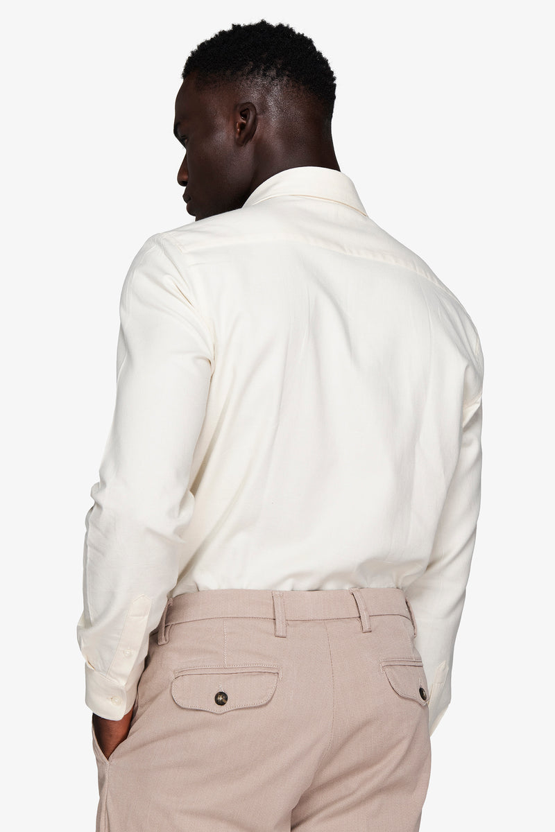 Cream flannel effect shirt