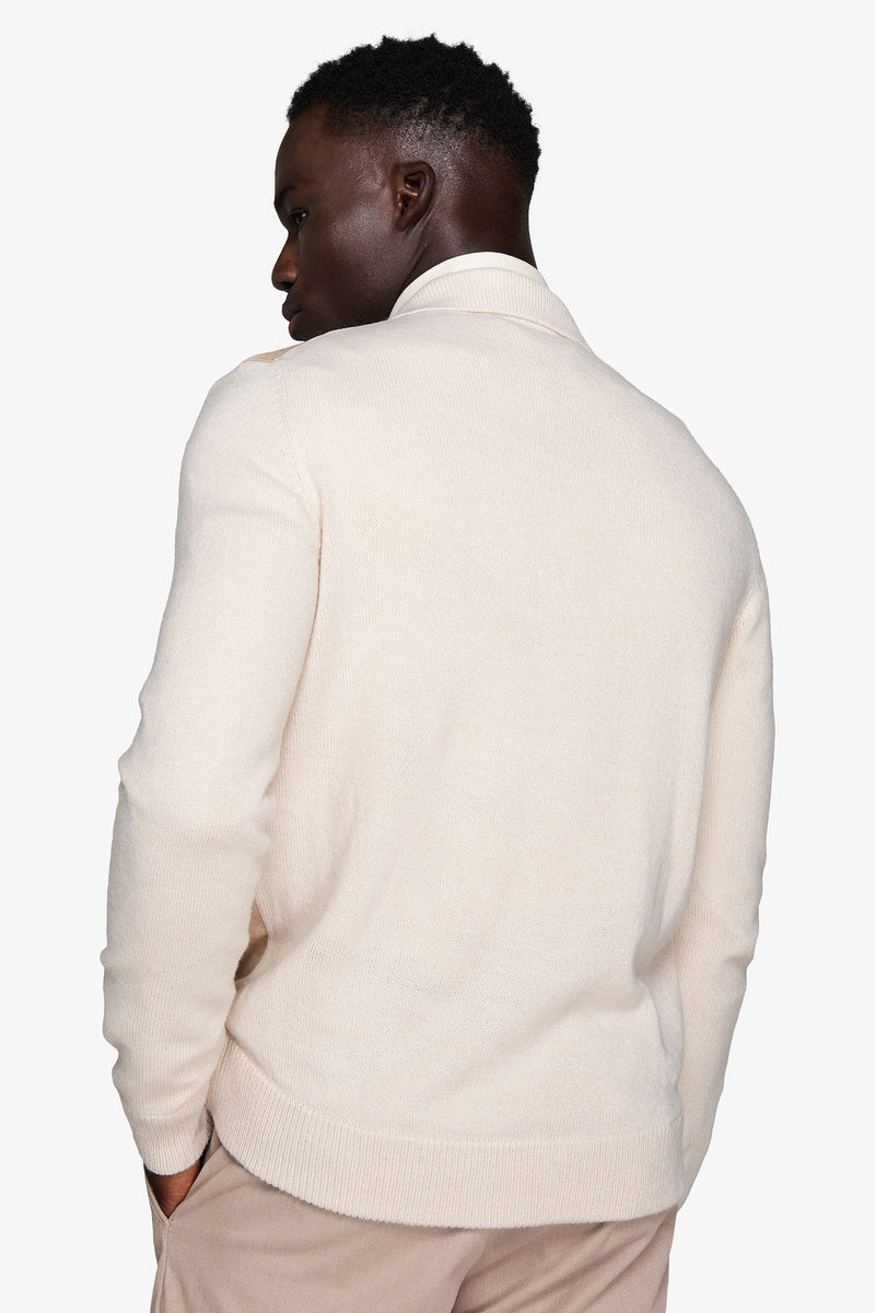 Blazer in maglia bimaterico corda