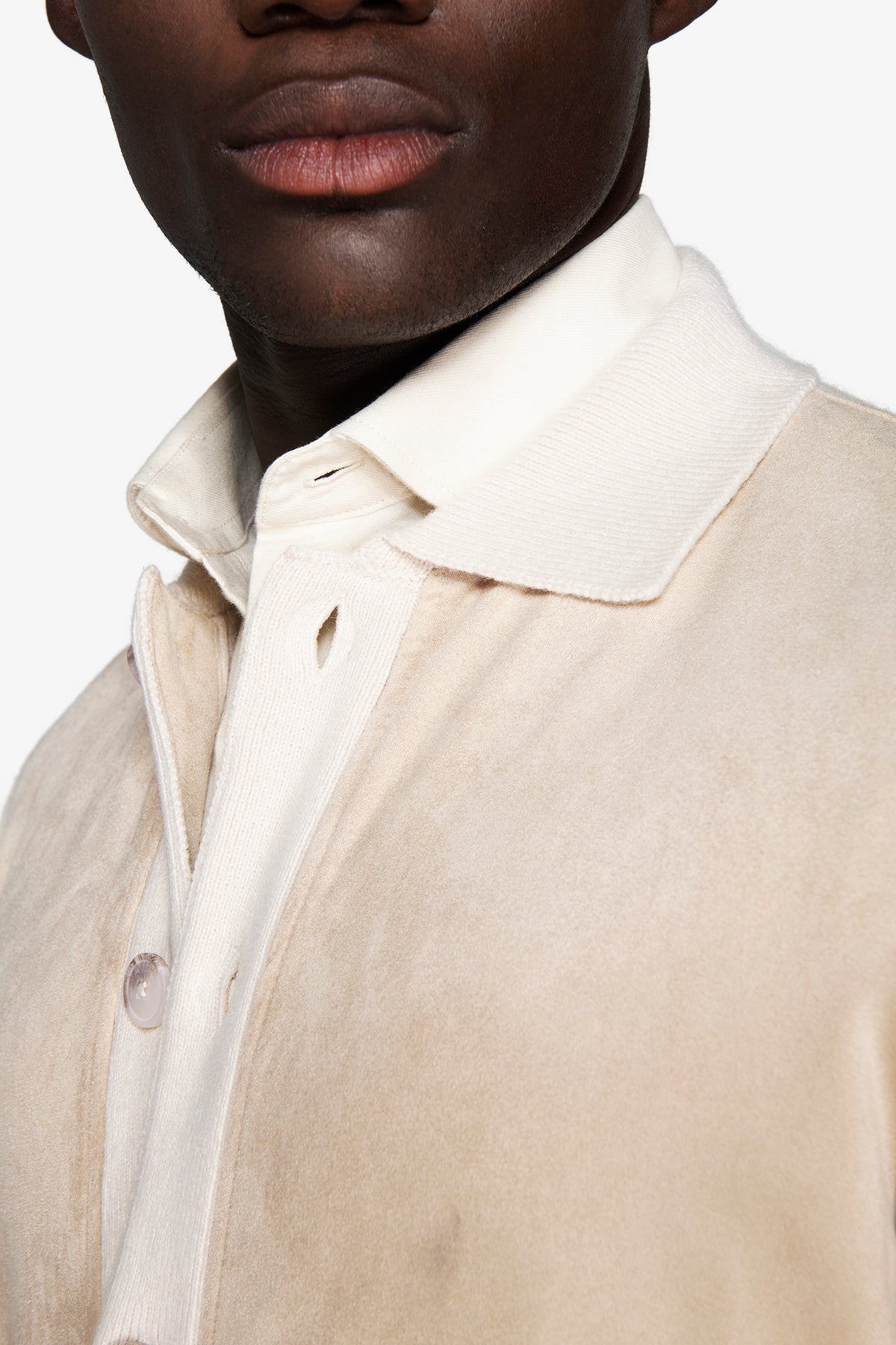 Blazer in maglia bimaterico corda