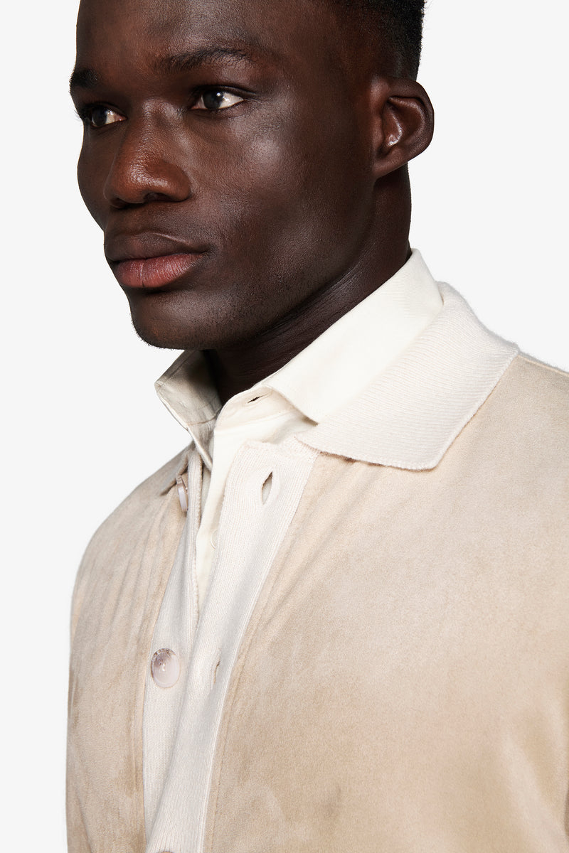 Blazer in maglia bimaterico corda