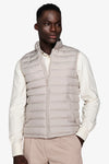 Gilet full zip trapuntato beige