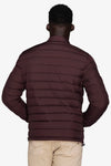 Piumino full zip trapuntato bordeaux