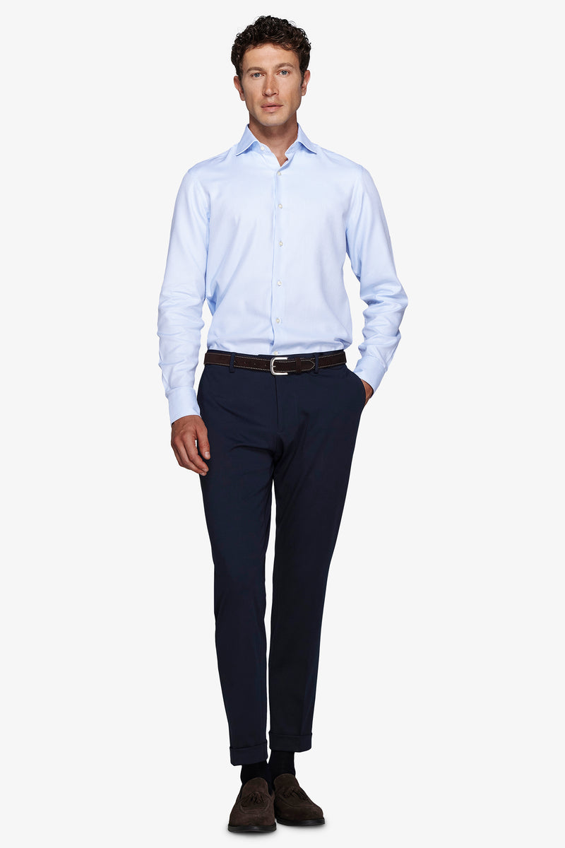 Camicia "la Picoco" operata celeste slim