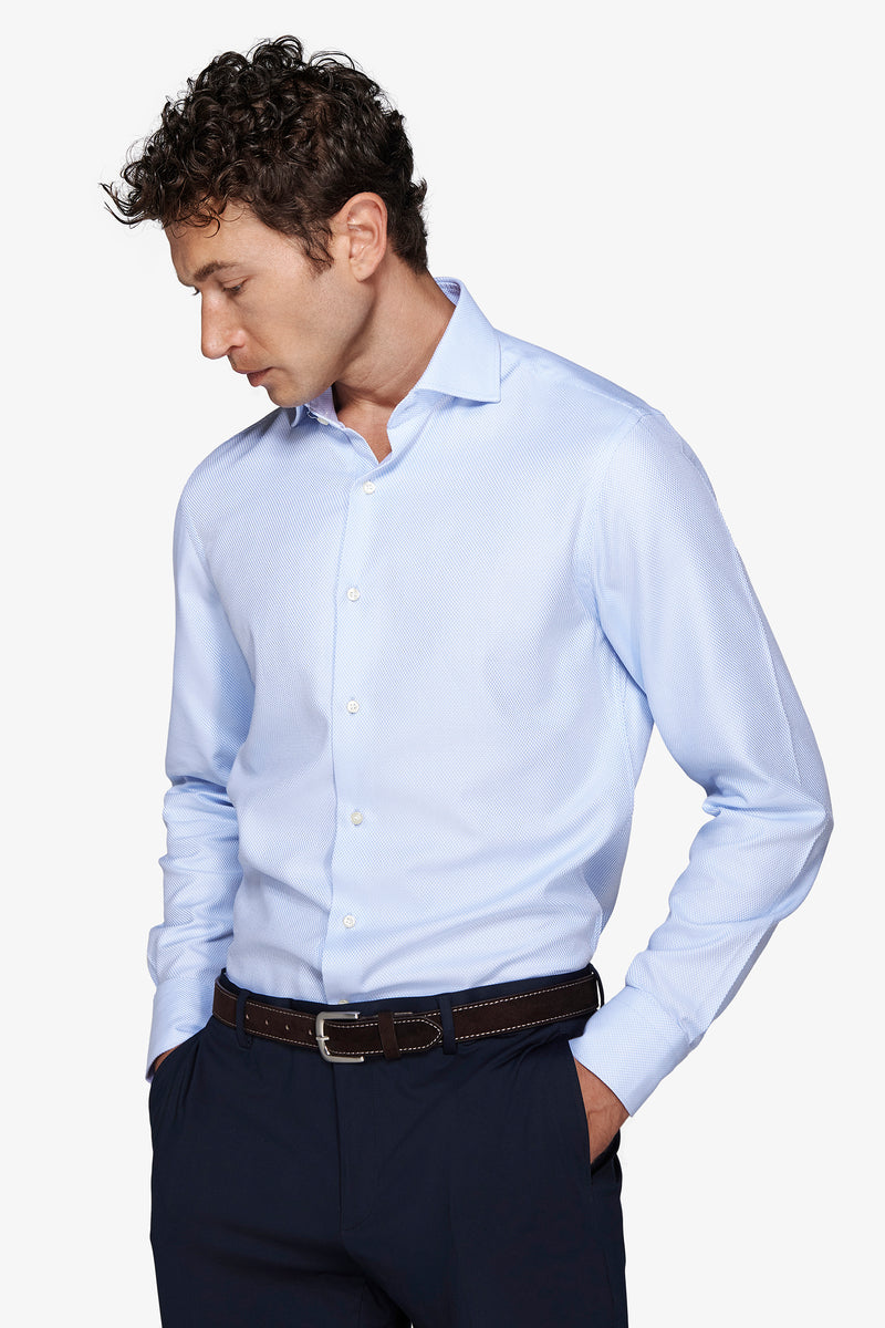 Camicia "la Picoco" operata celeste slim