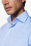 Camicia unita twill celeste slim