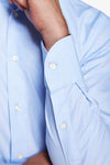 Camicia unita twill celeste slim