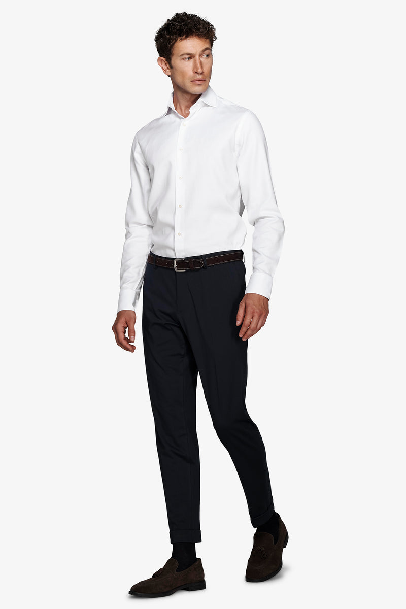 Camicia "la Picoco" operata bianca slim