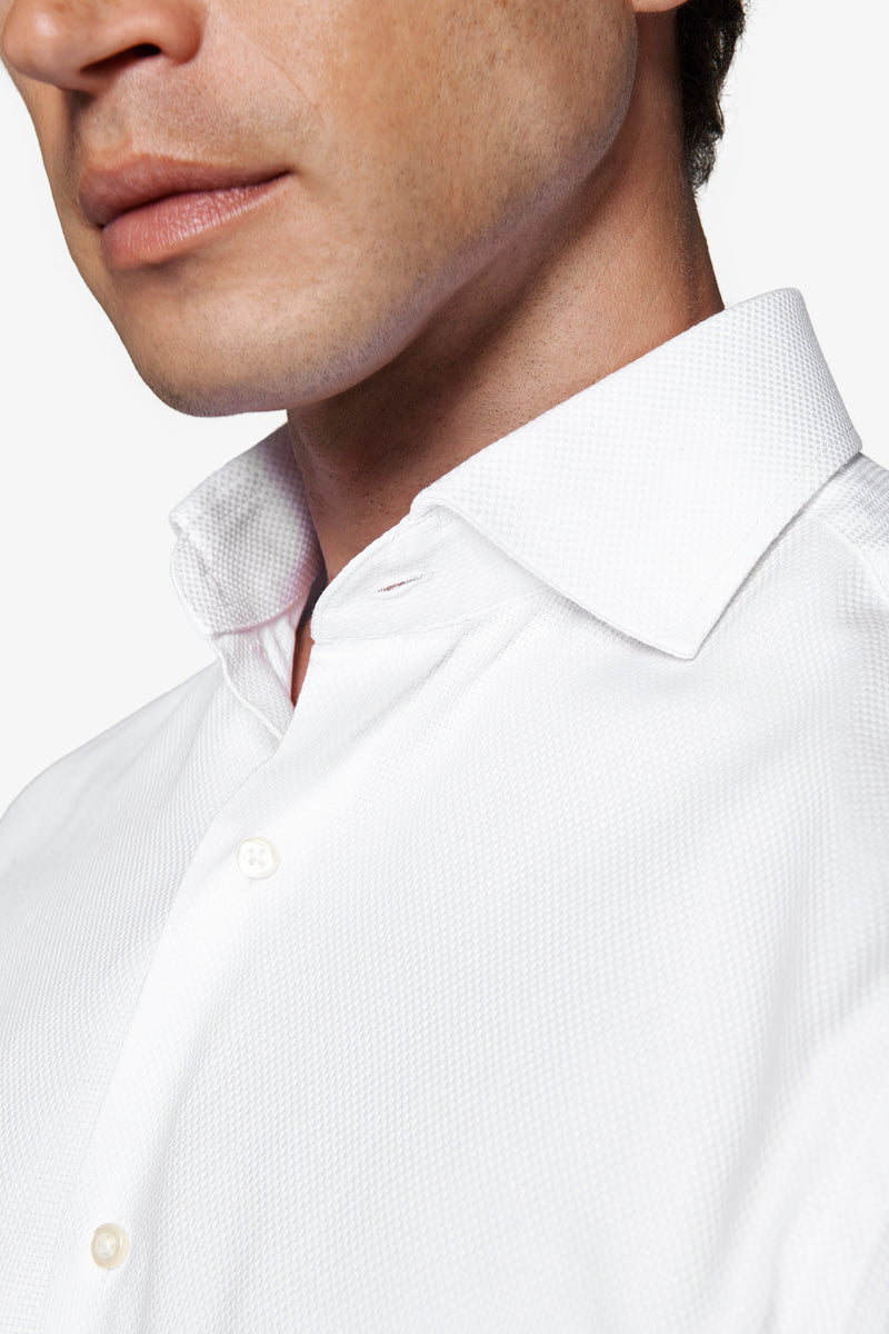Camicia "la Picoco" operata bianca slim