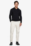 Polo in maglia con bottoni nero