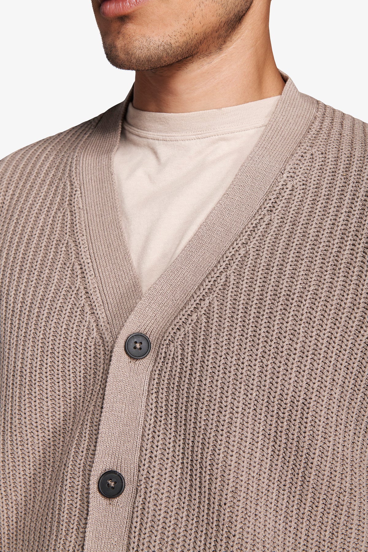 Cardigan costa inglese tortora