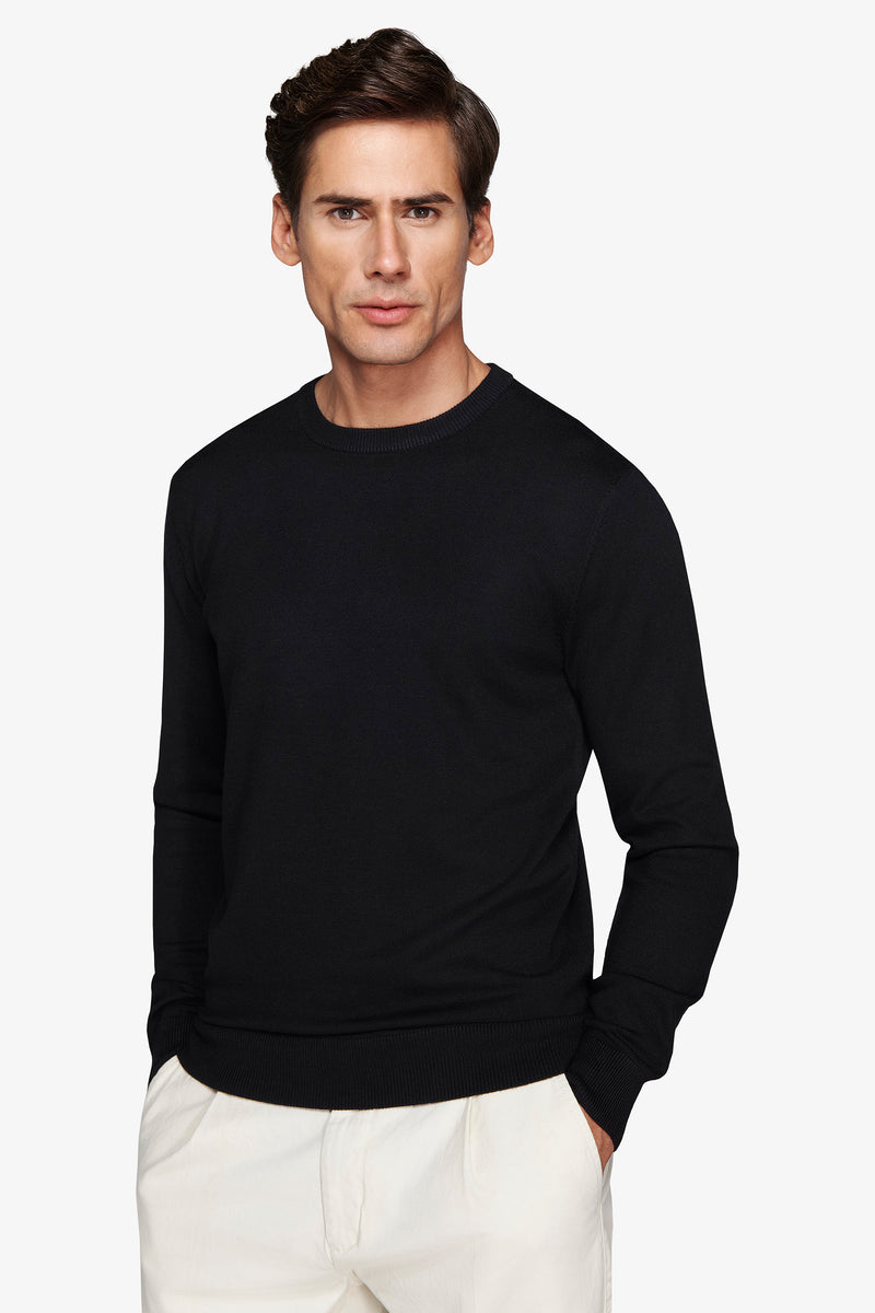 Maglia girocollo basic nero