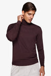 Maglia dolcevita basic bordeaux