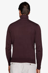 Maglia dolcevita basic bordeaux