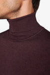 Maglia dolcevita basic bordeaux