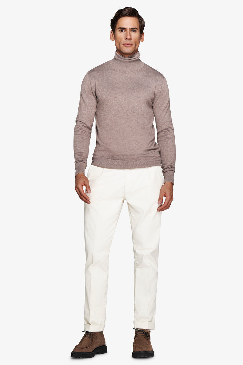 Maglia dolcevita basic tortora