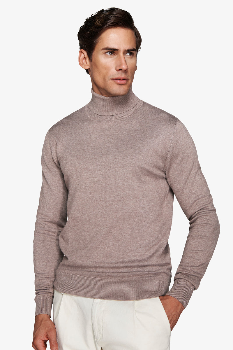 Maglia dolcevita basic tortora